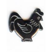 Hematite Charms Rooster